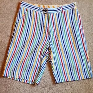 Loudmouth Men's Striped Seersucker Shorts Size 34